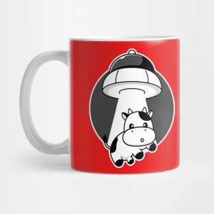 funny cow ufo abduction meme Mug